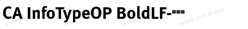 CA InfoTypeOP BoldLF字体转换